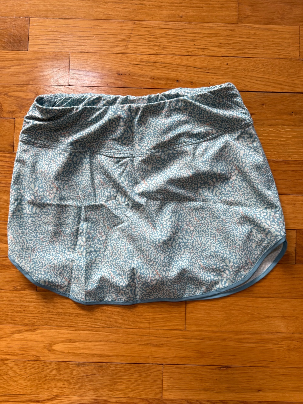 Light Blue Floral-Print Women’s Athletic Skirt